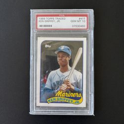 KEN GRIFFEY JR. 1989 TOPPS TRADED PSA 10 GEM MT GRADED HOT ROOKIE RC CARD #41T