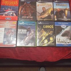 Fishing DVDs WSB, YELLOWTAIL, CALICO BASS, SHARK, LINGCOD ROCKCOD AND LOBSTER