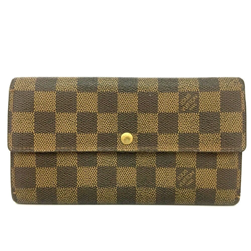 Louis Vuitton Porte Feuille Sarah Damier Ebene Long Bifold Wallet 11575