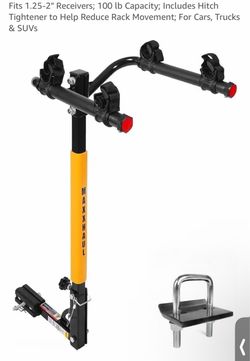 MaxxHaul 2-Bike Hitch Rack with Included Hitch Tightener – (50025)