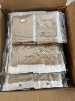 Lot of Gold Plated Zodiac Necklaces NEW- Boutique Starter Kit WHOLESALE LOT