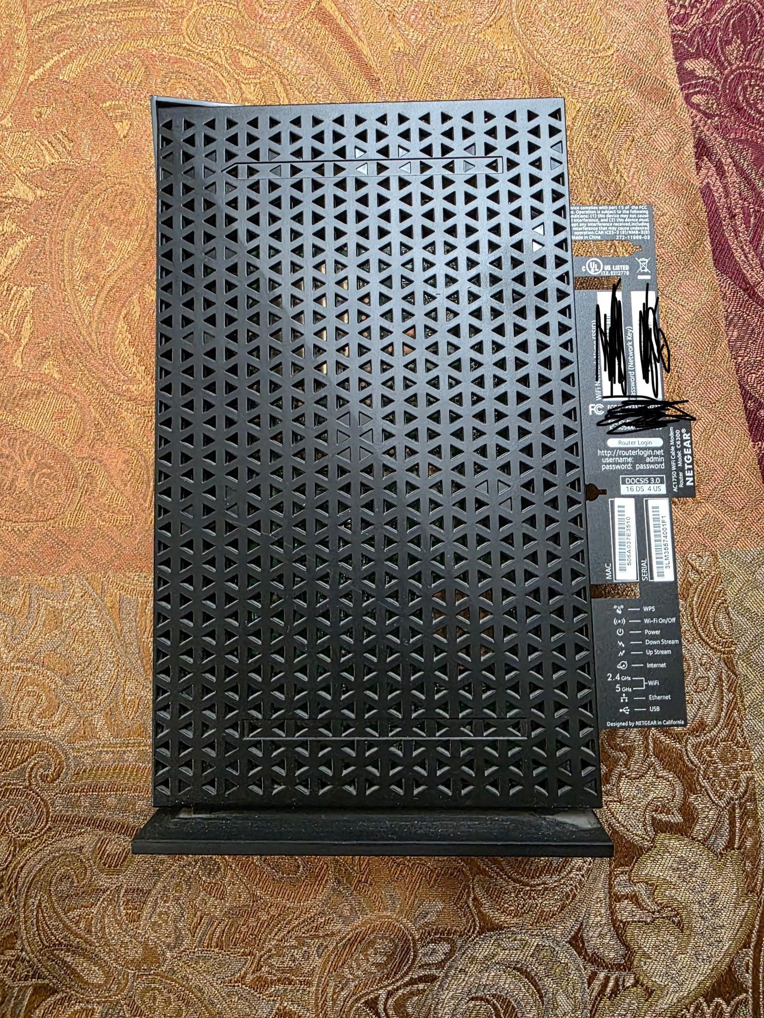 NETGEAR AC1750 WI-FI AND MODEM ROUTER and DECOS 