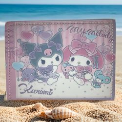 🌸 Jet-set in style with this kawaii passport wallet featuring the ultimate Sanrio duo — Kuromi & My Melody! 🌸