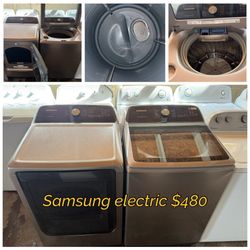 Samsung Washer And Electric Dryer He 5.0&7.4 Cuft