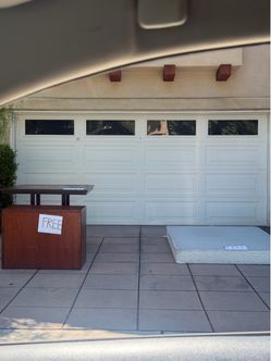 Free queen box spring and wood dining table