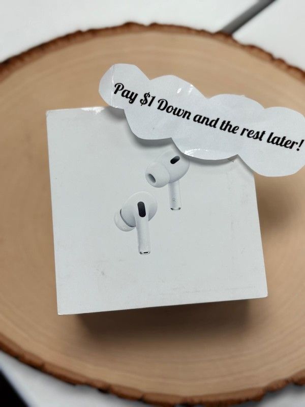 Apple Airpods Pro 2 Wireless Earbuds New - Pay $1 To Take It Home Today and pay the rest later.