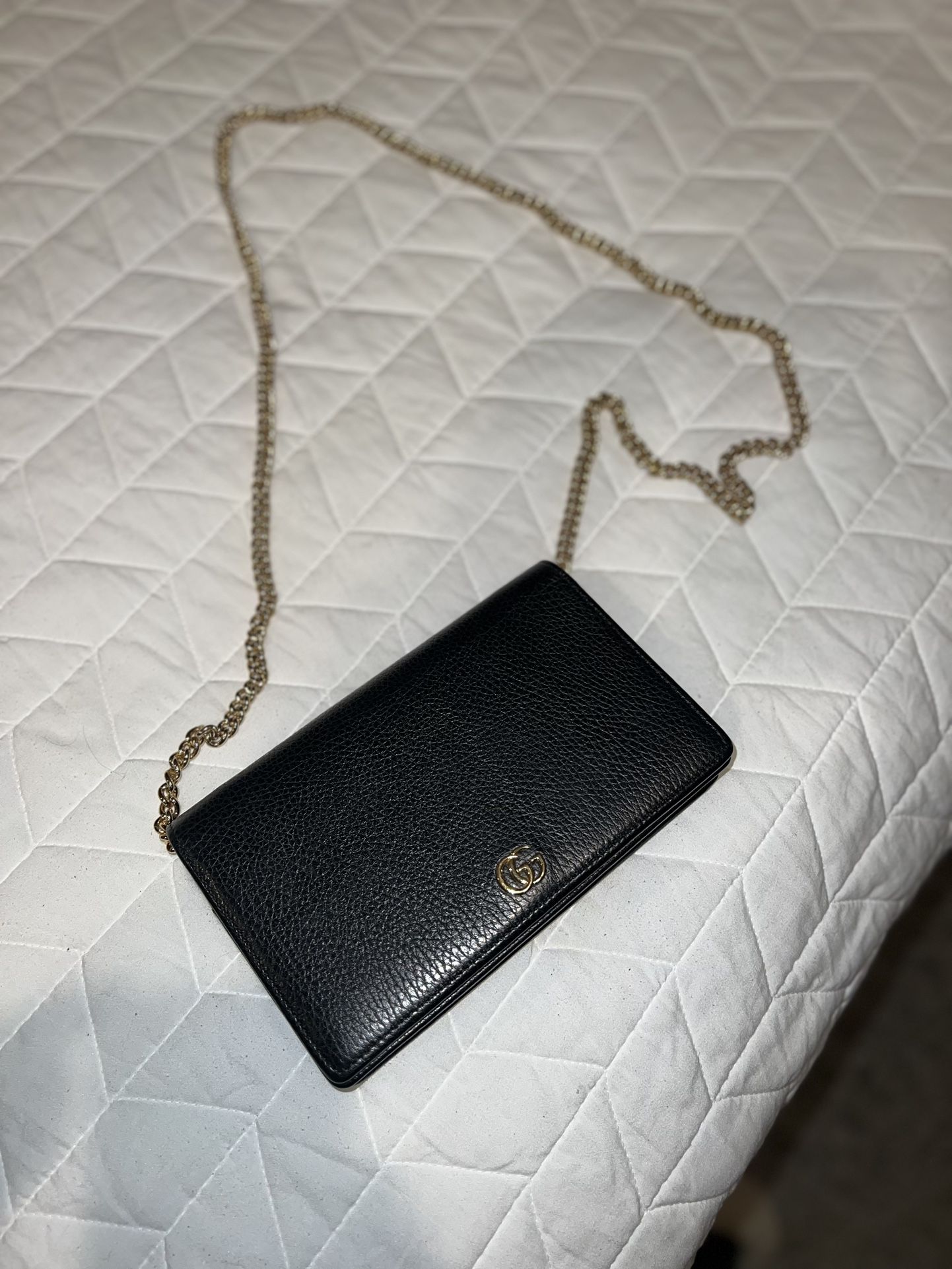 Gucci Leather Crossbody Gold Chain