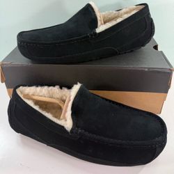 NEW UGG Mens Ascot Slipper | Black | 1101110-BLK | Authentic