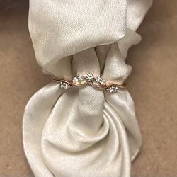10k Rose Gold 1/4ct Diamond Wedding Band 