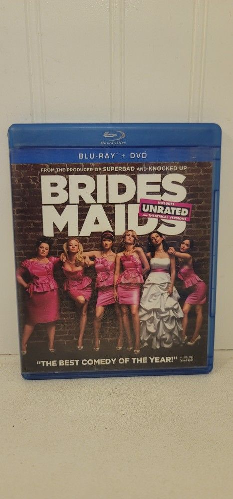 $5  BLU RAY MOVIE. BRIDES MAIDS. BLU RAY / DVD ONLY. NO DIGITAL. $5 OR TRADE FOR A MOVIE TITLE I DO NOT ALREADY OWN.