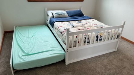 Full Bed + Twin Trundle + mattresses