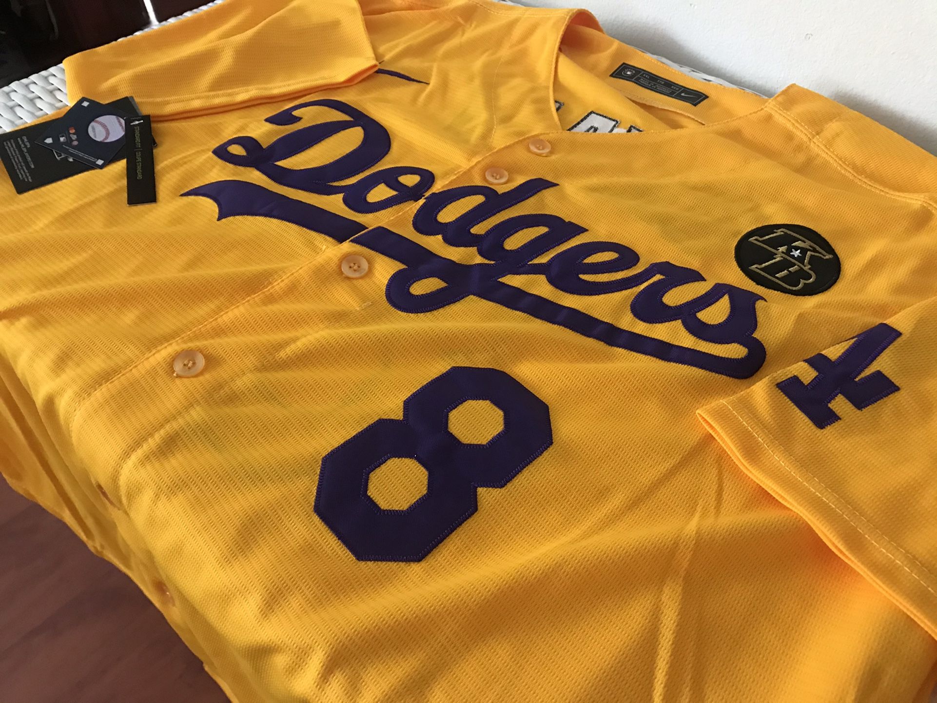 DODGER JERSEY YELLOW & PURPLE / AMARILLA KB #8