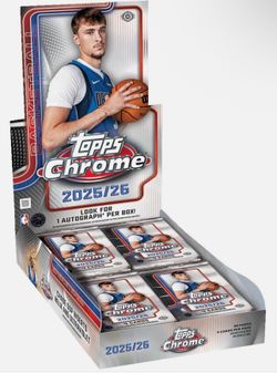 2025-26 Topps Chrome NBA Basketball Hobby Box 