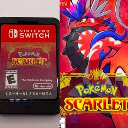 Pokémon Scarlet Nintendo Switch Cartridge Only, Tested Authentic