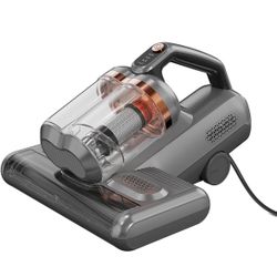 Mattress Vacuum, Bed Vacuum Cleaner with 16Kpa Suction, UV-C 253.7nm Light, Heating & Ultrasonic, Double Brush Roller and a Replaceable HEPA Filter, 3