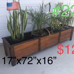 Wood Planter Box Garden Raised Herb Pots
