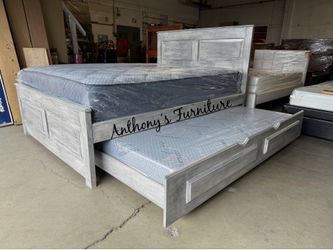 New Queen Bed With Trundle And Mattress