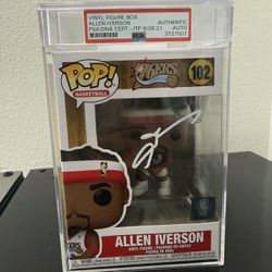 Allen Iverson Autograph Funko Pop 76ers