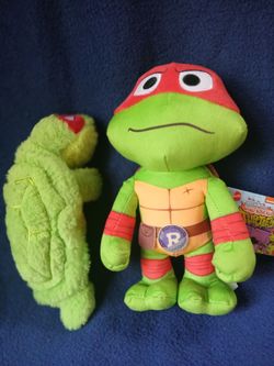 VINTAGE Raphael Ninja Turtle Slap Bracelet Plush & NWT Teenage Mutant Ninja Turtles Raphael Plush