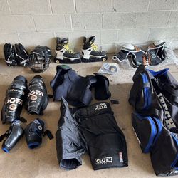 Hockey Equipment With Wax And Tape
