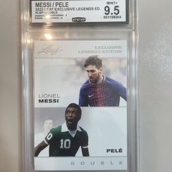 Lionel Messi / Pele 9.5 Graded