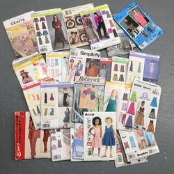 Lot Of Mixed Sewing Patterns Girls Dresses Crafts