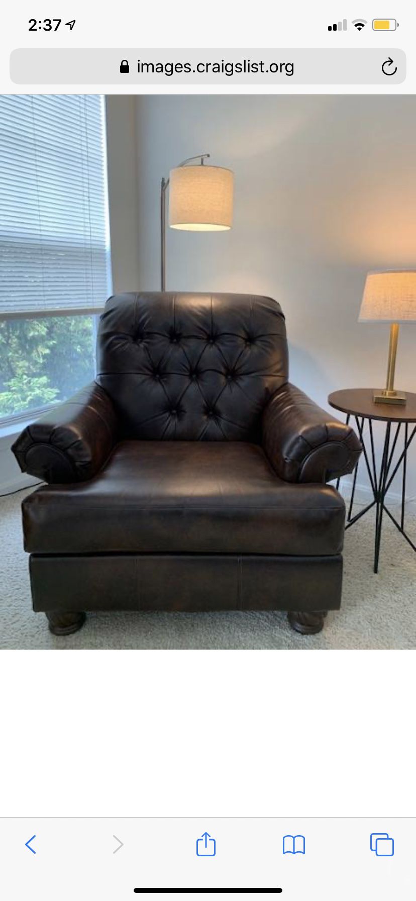 2 Like New Ashley Leather Blend Chairs
