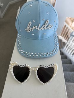 Brand New Bride Hat And Just Married Sunglasses