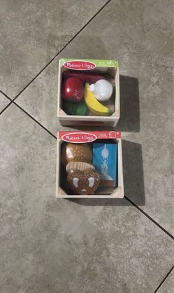Melissa & Doug Wooden Food Groups Play Set, Produce and Grains