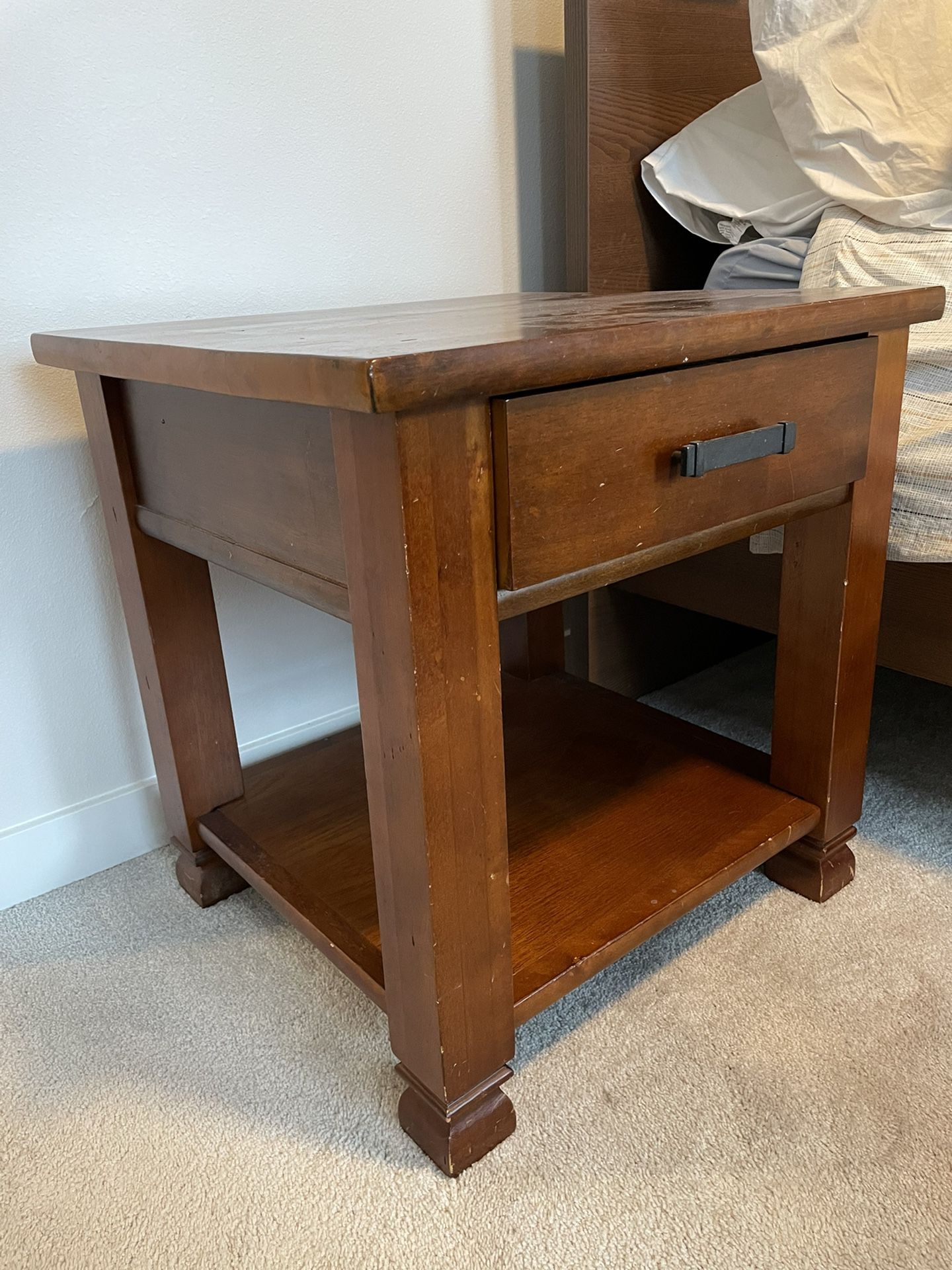 Side Table / Nightstand - SOLID WOOD 