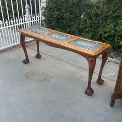 Solid Oak Sofa Table $199