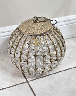 Antique Austrian Faceted Crystal Chandelier