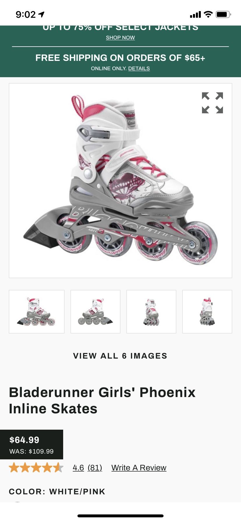 Inline skates adjustable 11j-1