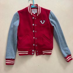 XS- True Religion Varsity Bomber Jacket