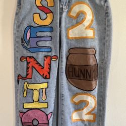 Winnie The Pooh Custom Made Senior pants - Size 27