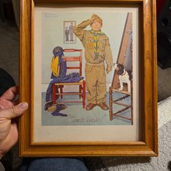 "Can't Wait" Norman Rockwell - (Boyscout)