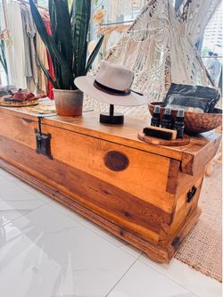 Solid Wood Vintage Trunk