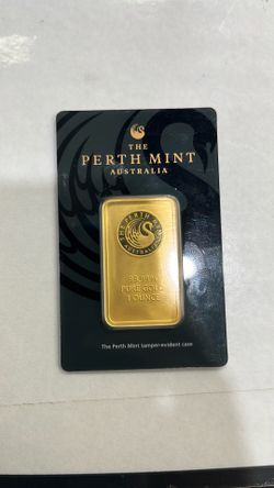 Perth Mint Australia 1 oz fine gold bar