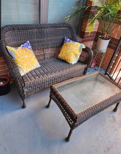 Laguna Beach Sofa with Cocktail  Glass top