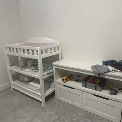 Crib, Diaper Station, Toy Box