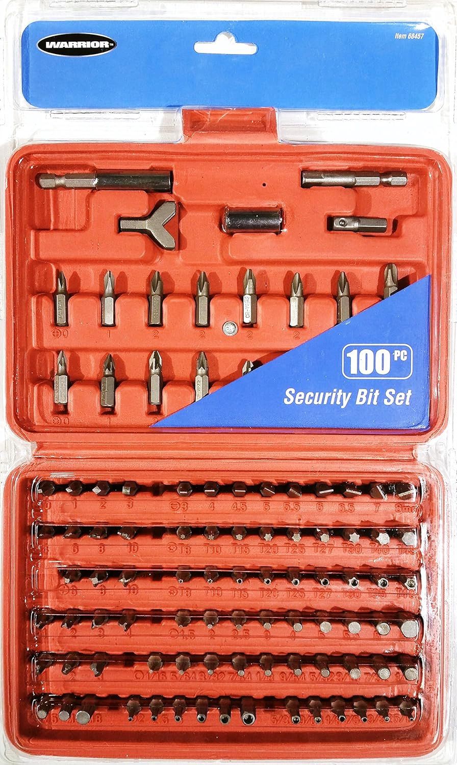 100-Piece Security Bit Set with Case