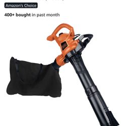 QBLACK+DECKER Corded Leaf Blower Leaf Vacuum and Leaf Mulcher 3-in-1