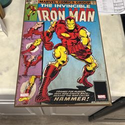 Iron Man Wooden Poster