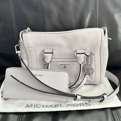 Michael Kors Soft Lavender Crossbody Bag and Wallet 