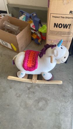 Plush Unicorn Rocking Horse Toy