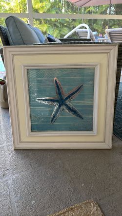 Framed Starfish Wall Art 