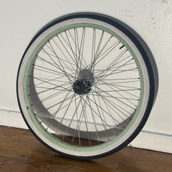 Used Wheel Cruiser- Style Bike White Colored Rim White Walled Tire 26”