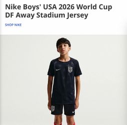 Nike Boys' USA 2026 World Cup DF Away Stadium Jersey
