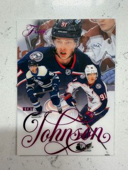 Kent Johnson 2025 Upper Deck Flair Hockey Purple Backcheck /199 #34