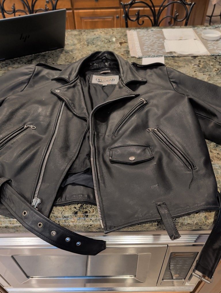 Vintage Open Road Biker Jacket.